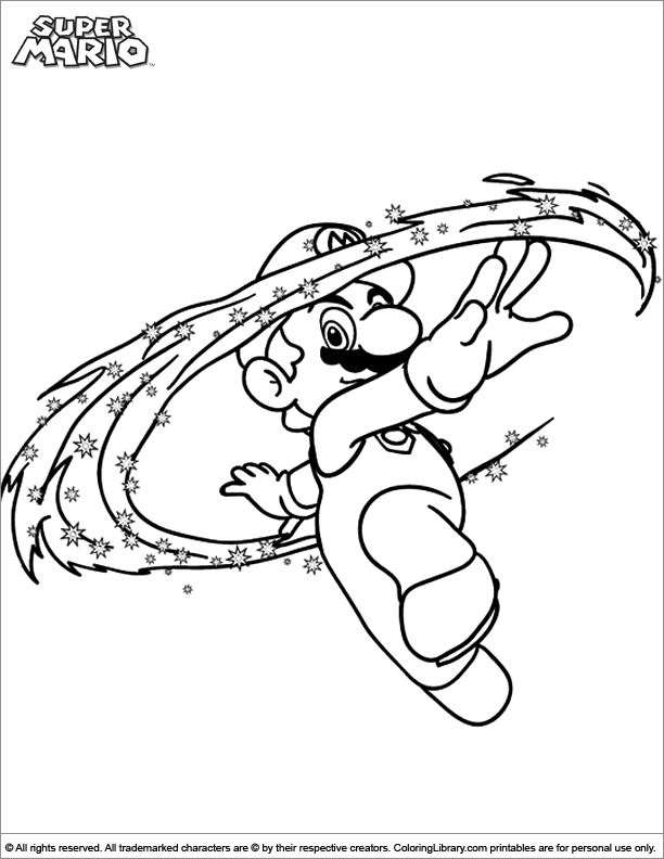 Super Mario Brothers coloring picture