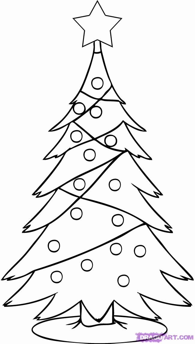 Cartoon Christmas Tree Pictures - Coloring Home