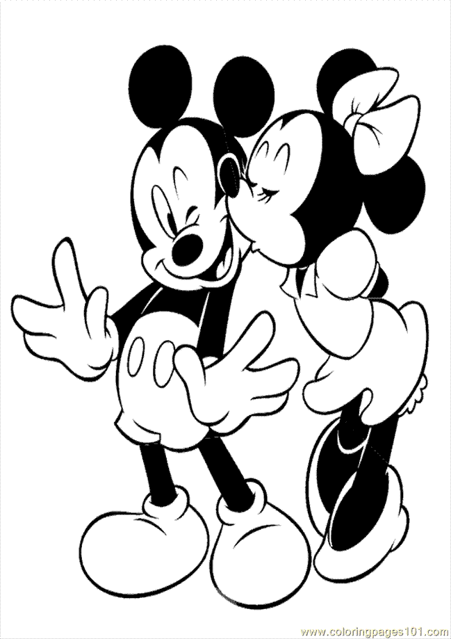 Minnie And Mickey Mouse Coloring Pages 772 | Free Printable 