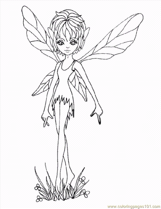 Beautiful Fairy Coloring Pages - Coloring Home