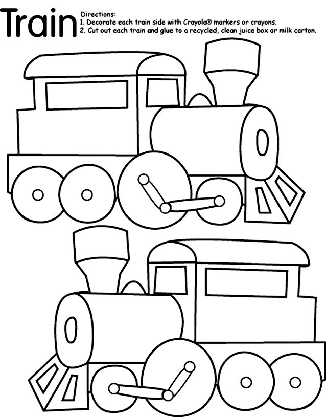 Crayola Crayon Box Coloring Page Train Coloring Page | Cartoon 