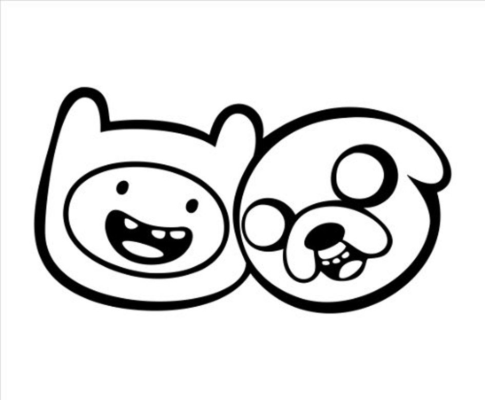 Cartoon Coloring Printable Finn And Jake Adventure Time Coloring 