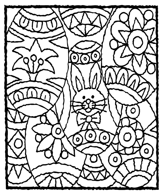 Easter Eggs Coloring Page | Here Comes Peter Cottontail