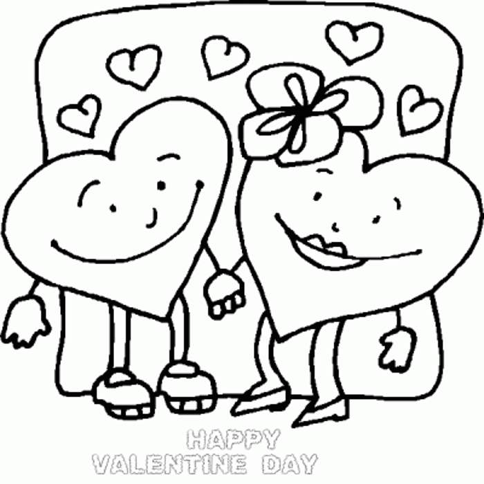 Happy valentines day hearts coloring pages | Free Reference Images