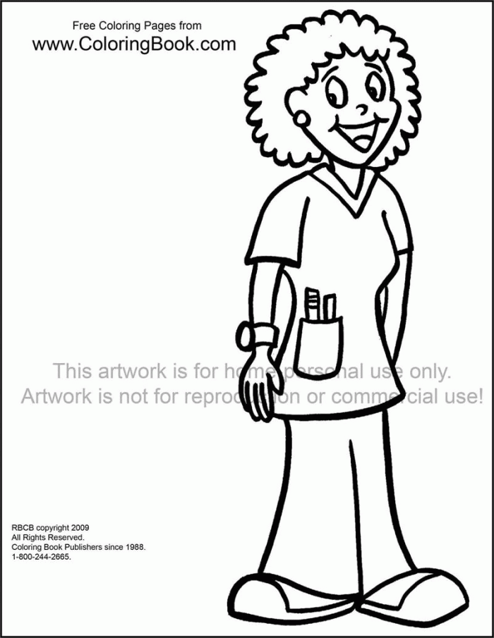 Nurse Coloring Pages For Kids - Coloring Home