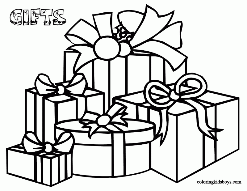 Gifts coloring page