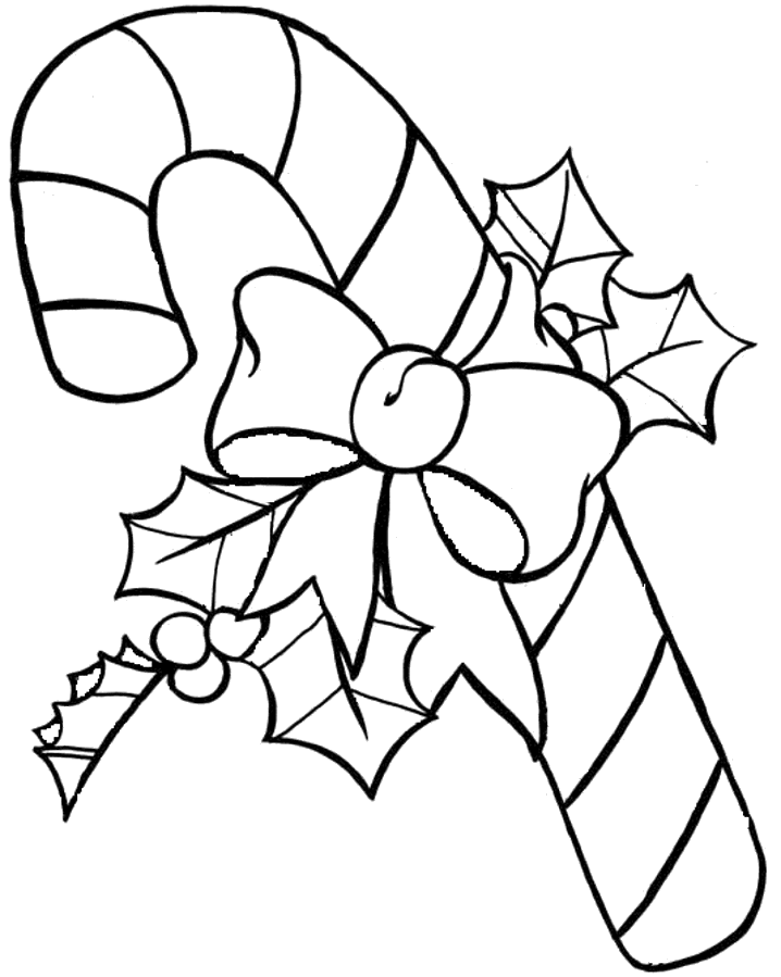 Candy Cane Christmas Coloring Pages - Christmas Coloring Pages 