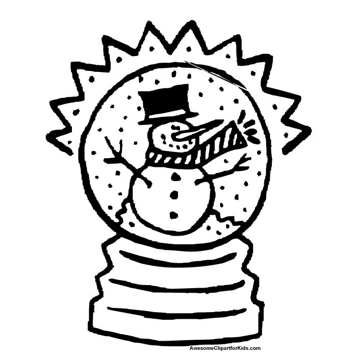 Snow Globe Coloring Pages