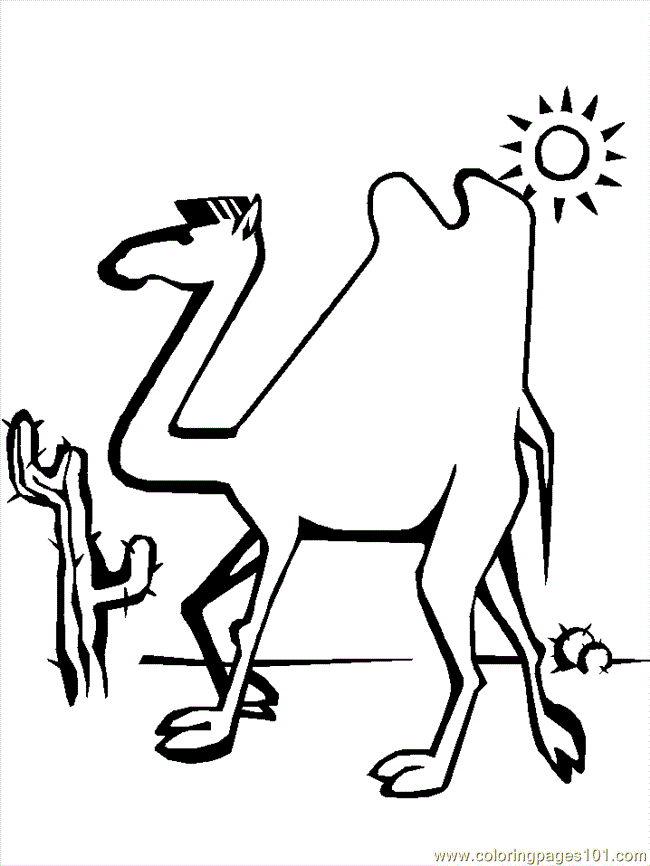 Coloring Pages camel (Mammals > Camel) - free printable coloring 