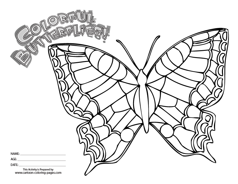 Free Coloring Pictures of Butterflies
