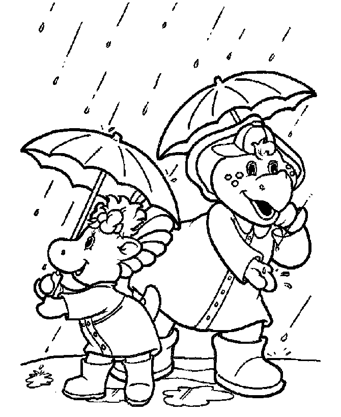 Barney coloring book pages 09