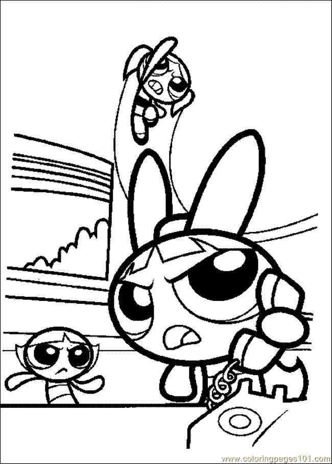 Blossom Power Puff Coloring Pages