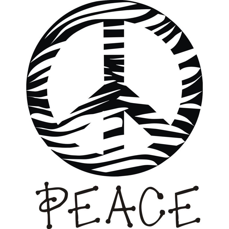 Zebra Print Peace Sign Coloring Pages :Kids Coloring Pages 