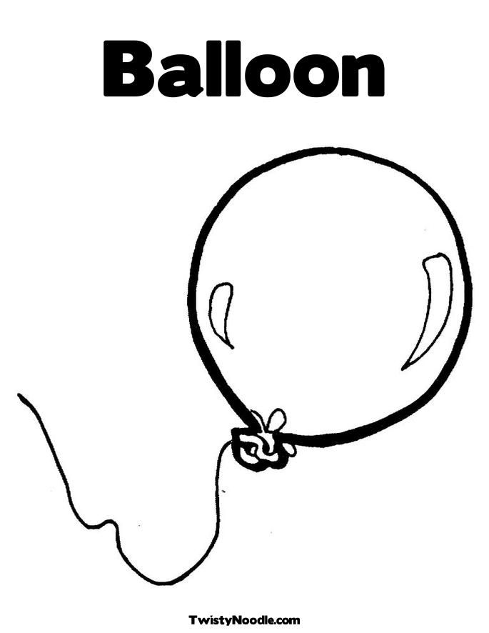 colorwithfun.com - Coloring Picture of a Balloon
