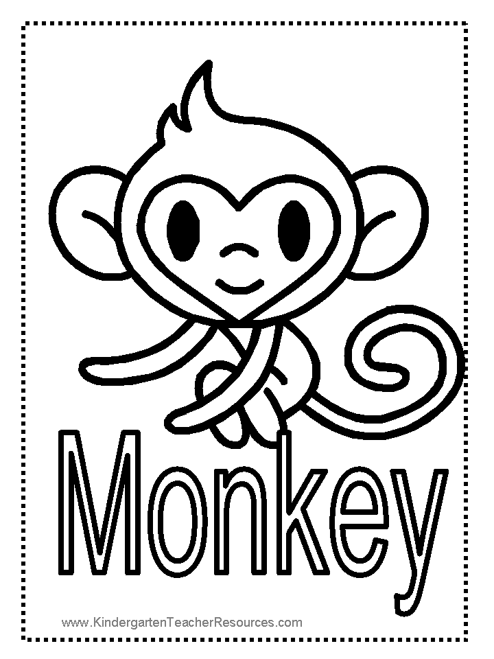 Monkey Coloring Pages Printable