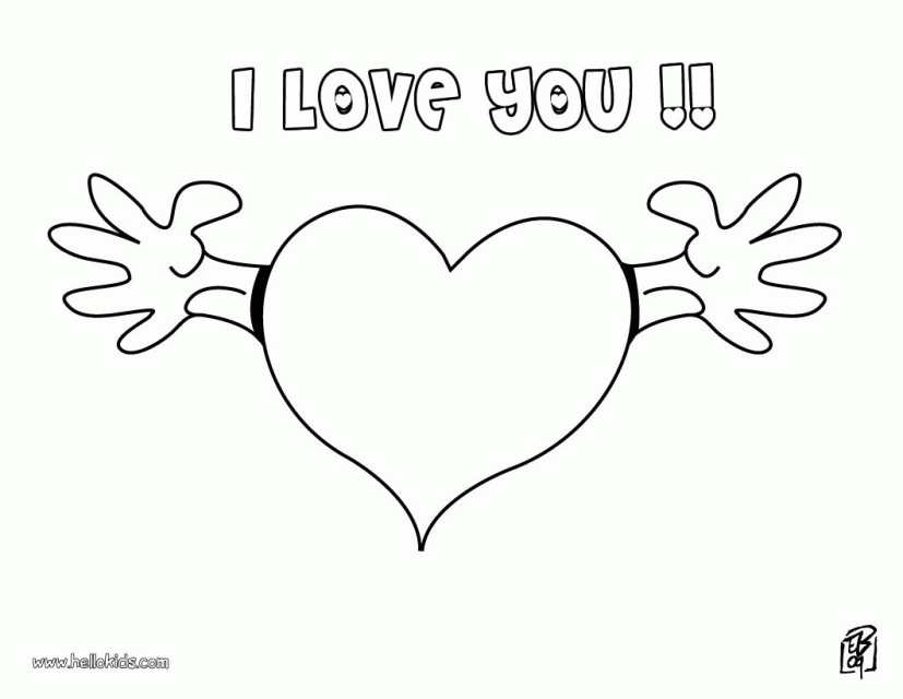 Printable I Love You Coloring Pages Printable I Love You 183960 