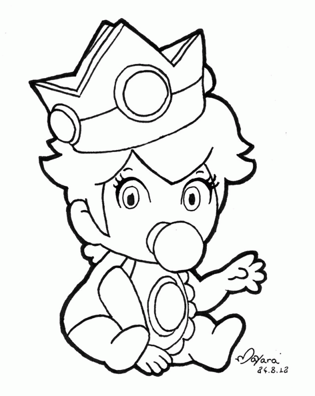 Baby Peach Coloring Pages Coloring Home