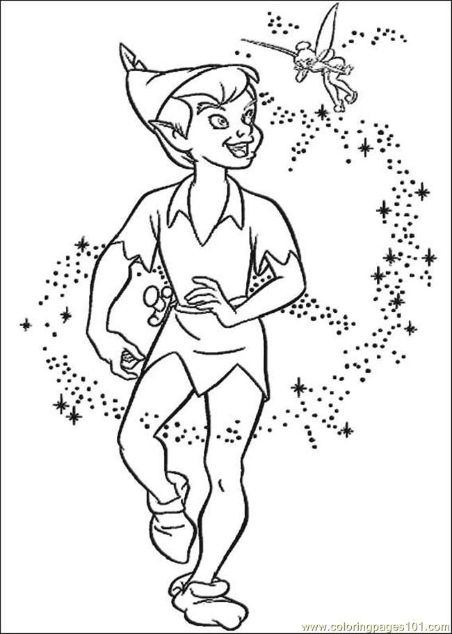 Coloring Pages Peter Pan (Cartoons > Disney Fairies) - free 
