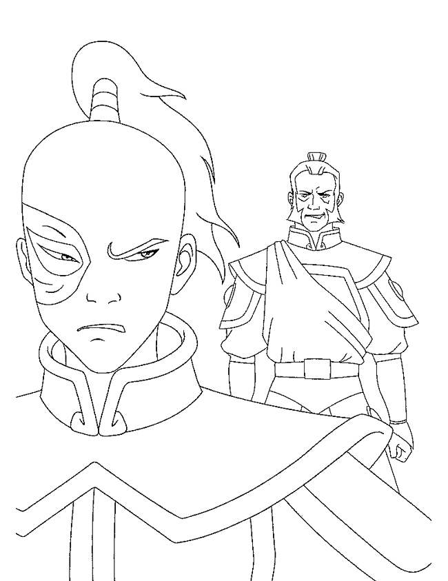 Zuko Enemies Avatar Coloring Page |Avatar coloring pages Kids 