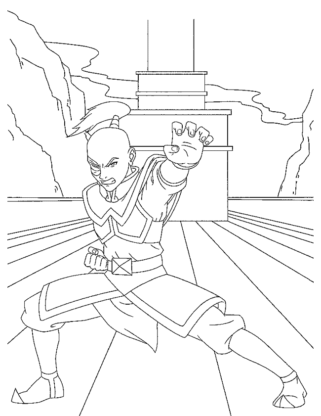 Avatar Zuko Was Observing Enemy Coloring Page |Avatar coloring 