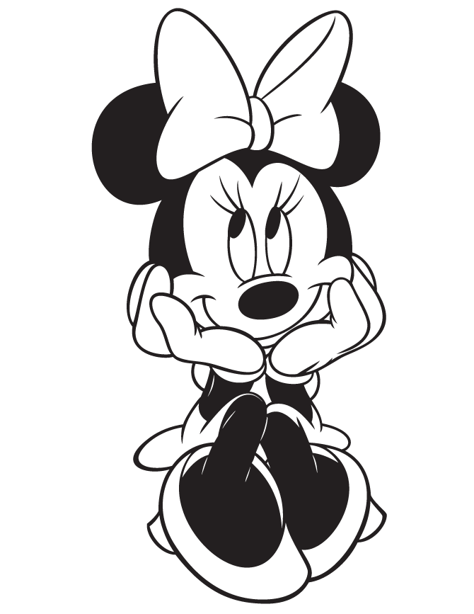 Cute Minnie Mouse Coloring Page | Free Printable Coloring Pages