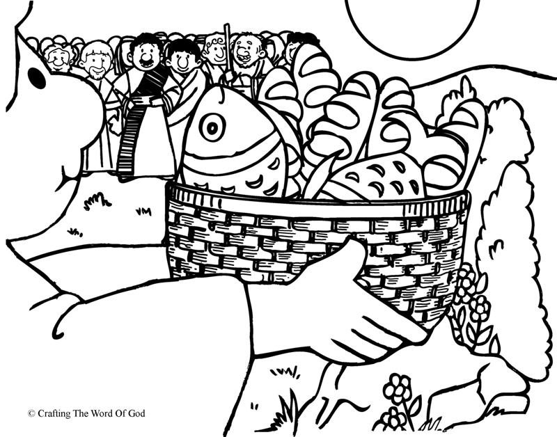 coloring page 5 loaves two fish : Printable Coloring Sheet ~ Anbu 