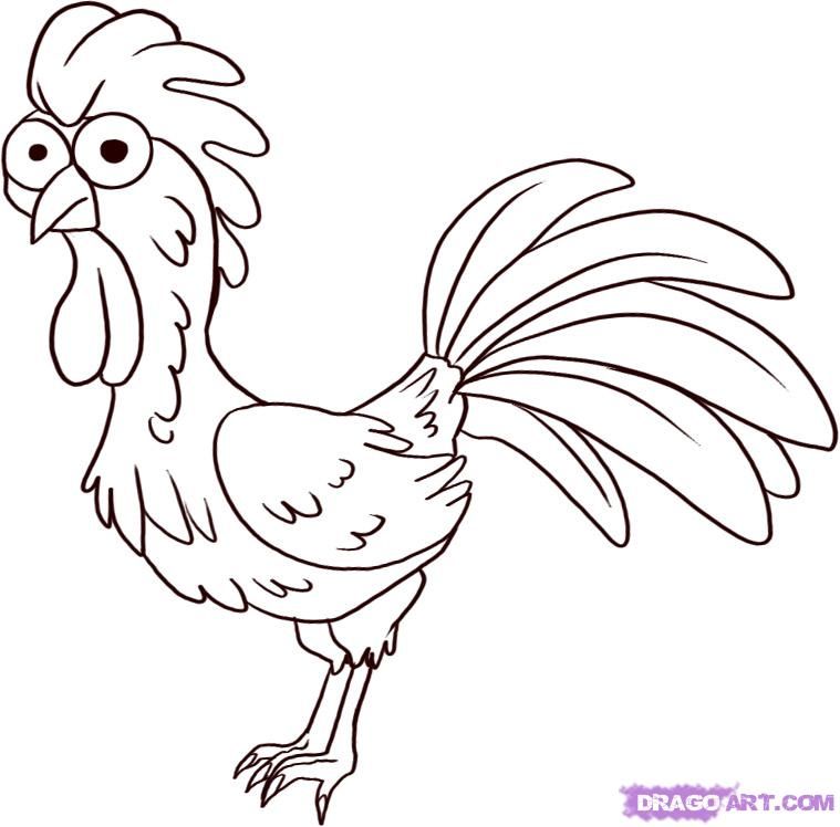 Rooster Cartoon Images - Coloring Home