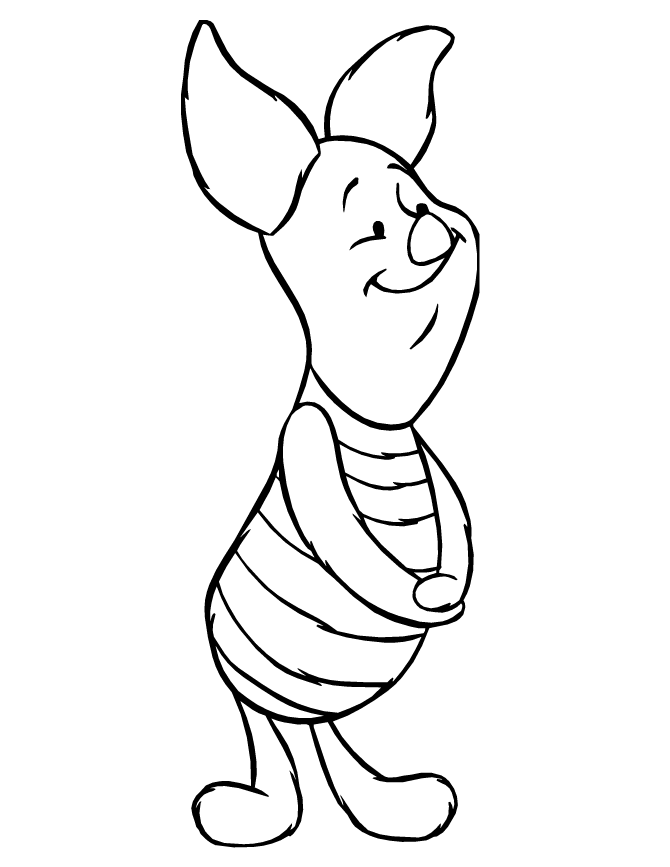 Cartoon Piglet In Marching Band Coloring Page | Free Printable 