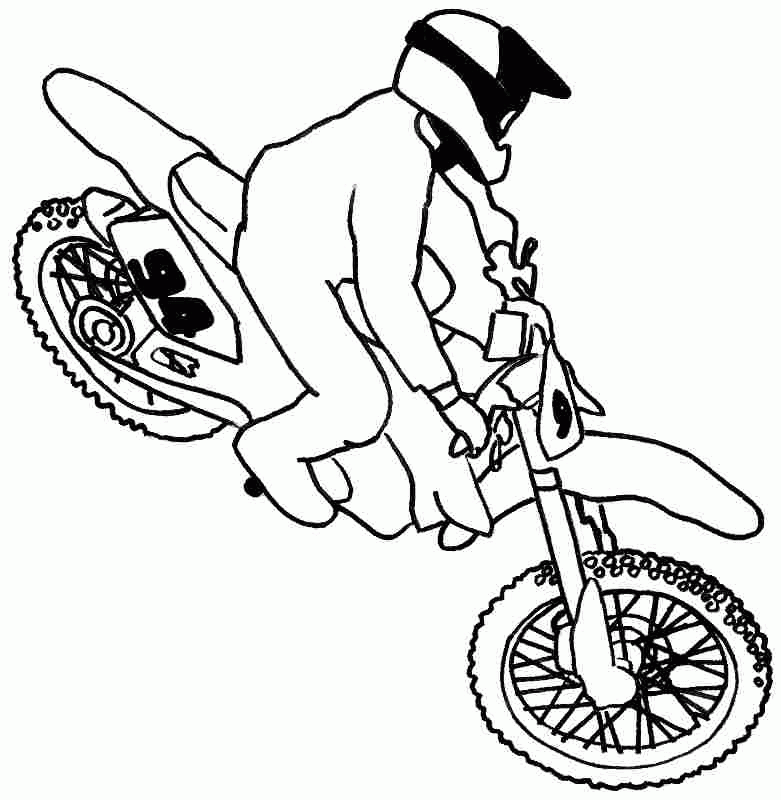 Free Transportation Motorcycle Coloring Pages For Preschool - #