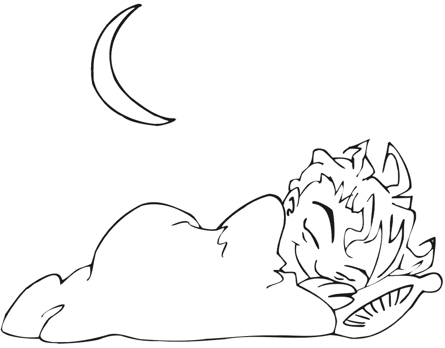 Camp Coloring page | Sleeping Outside at camp