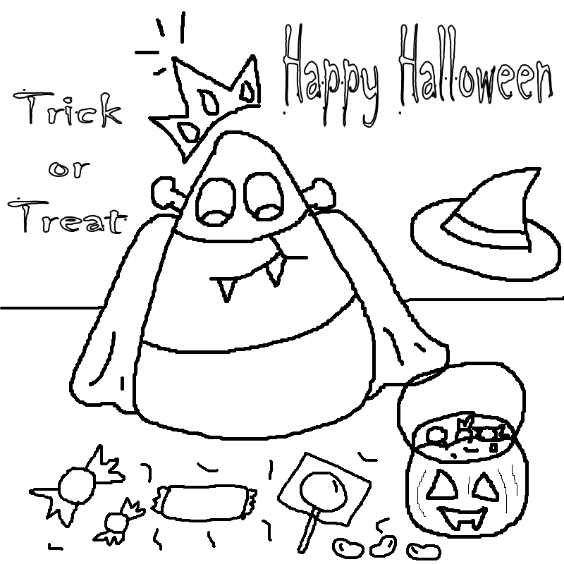 Halloween Candy Coloring Pages