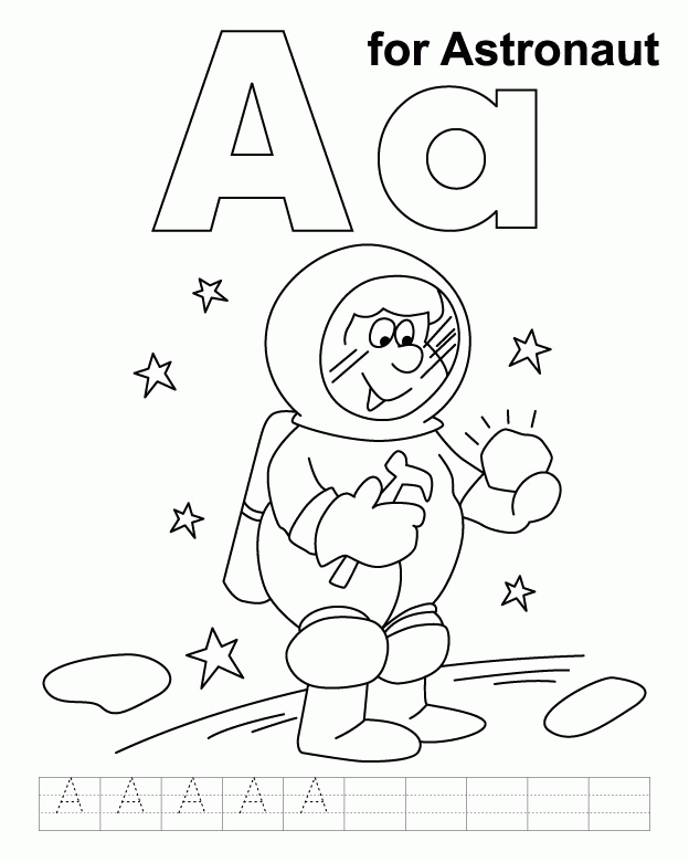 Astronaut Coloring Pages For Kids 174 | Free Printable Coloring Pages