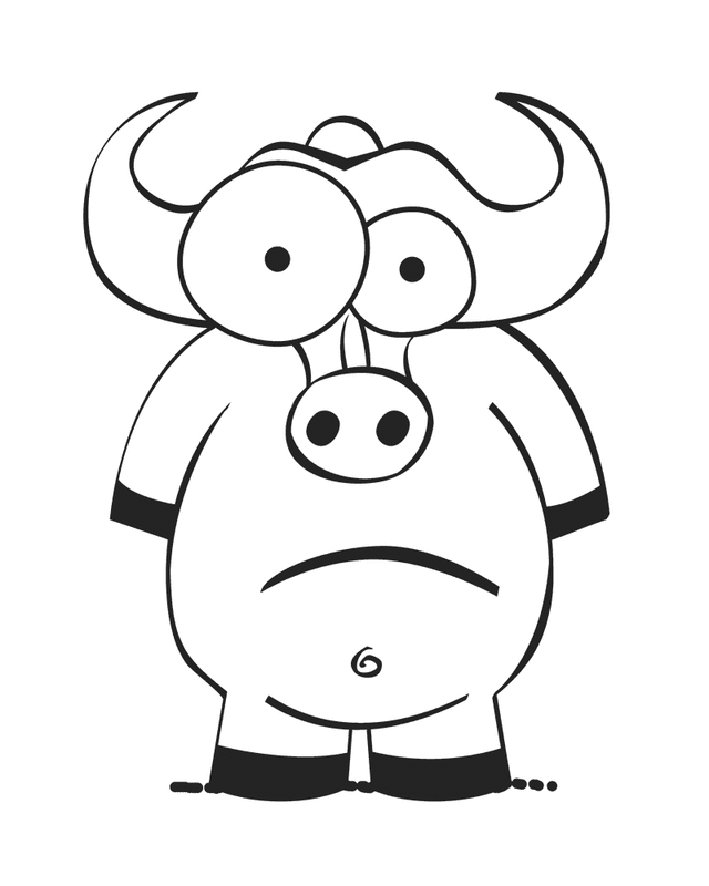 Crazy-eyed Ox - Free Printable Coloring Pages