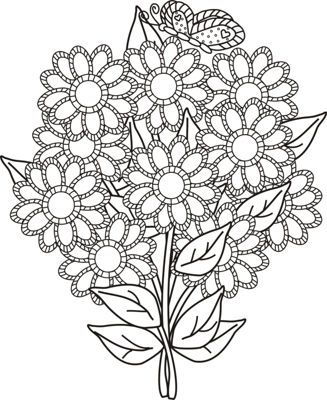 Flower-bouquet-coloring-pages- - Coloring Home