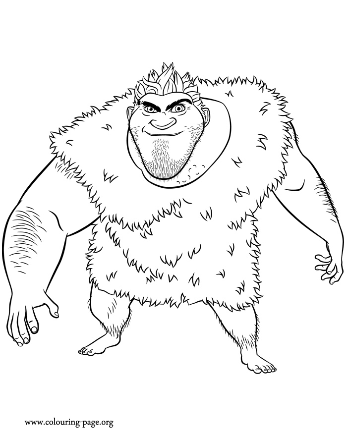 The Croods - Grug coloring page
