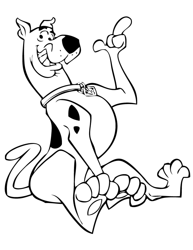 Cartoon Scooby Doo With Shaggy Coloring Page | Free Printable 