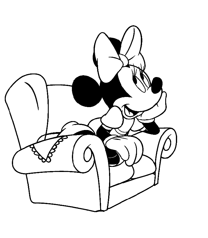 Free Minnie Mouse Coloring Page To Print: Free Minnie Mouse 