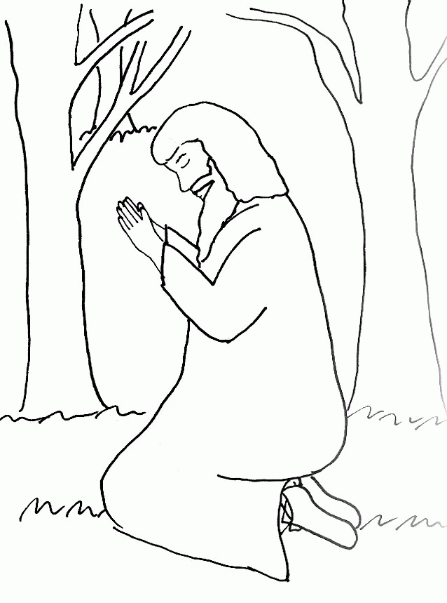 Pix For > Jesus Praying In The Garden Coloring Pages