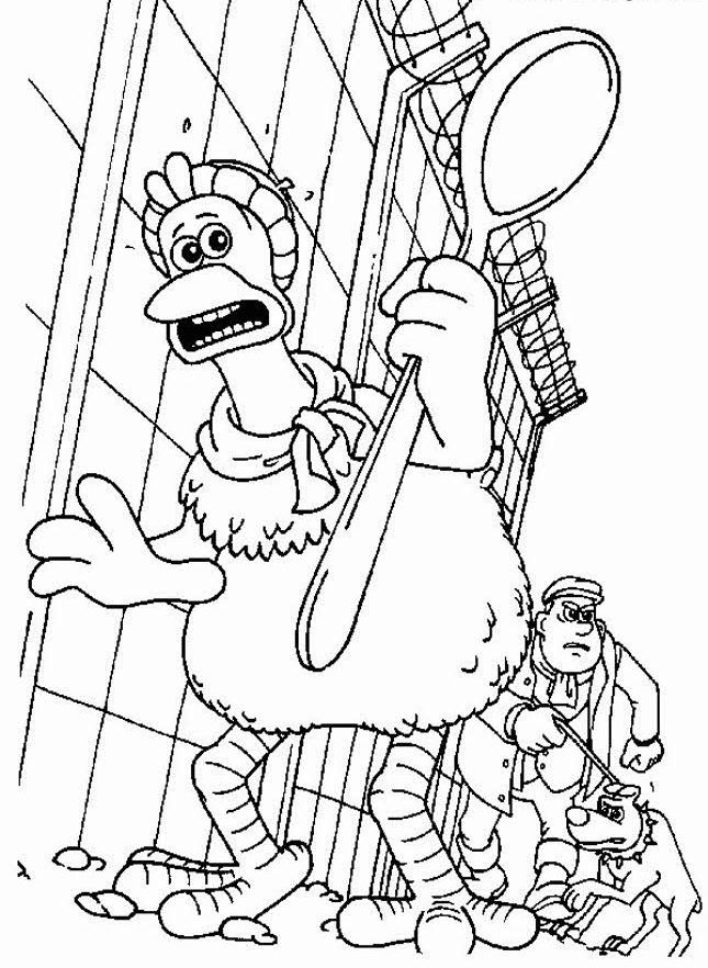 Chicken Fear Coloring Page - Chicken Little Cartoon Coloring Pages 
