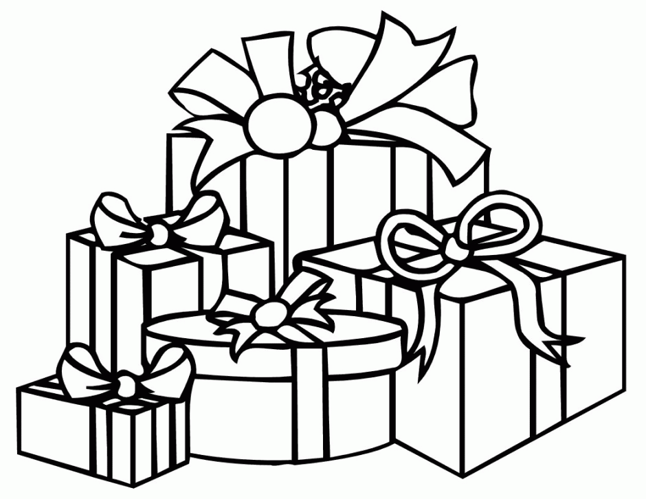Printable Coloring Pages Of Christmas Presents Image Extracoloring 