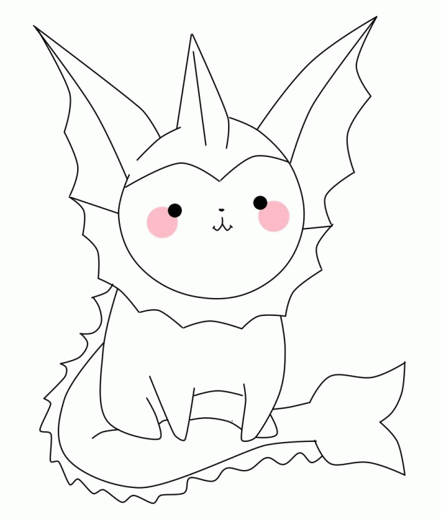 Vaporeon Coloring Pages.