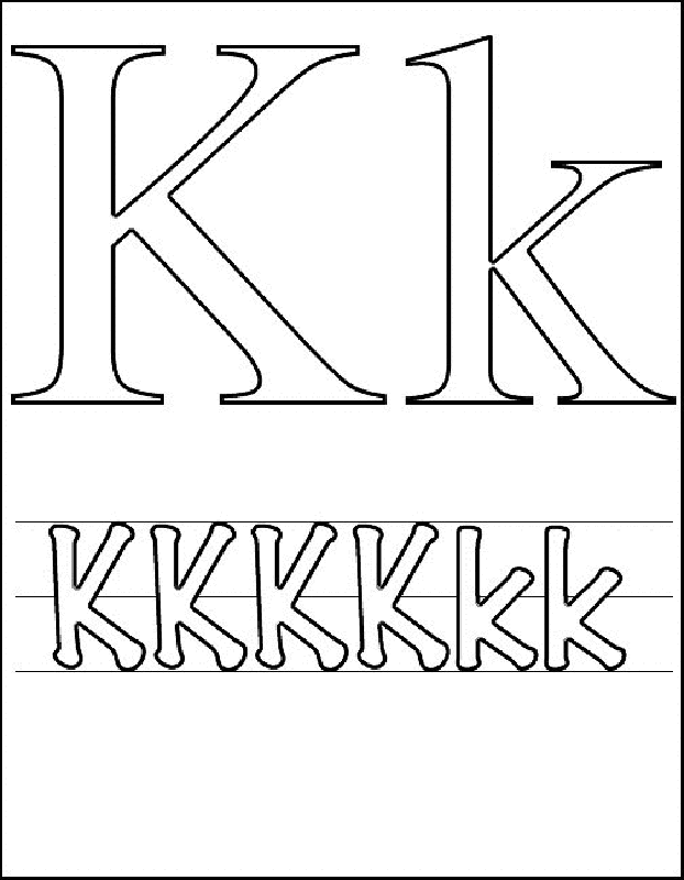 Alphabet Letter Coloring Pages K | Free Printable Coloring Pages 