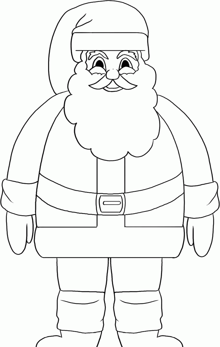 Santa Claus Stands Very Upright Coloring Pages - Christmas 