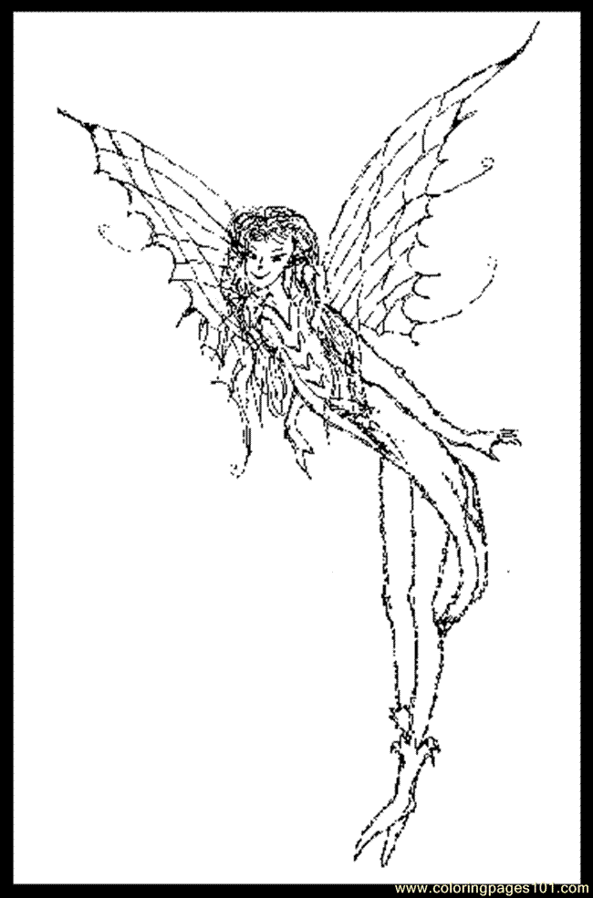 Coloring Pages Loring Pages Free Fairy Pixie (Insects > Butterfly 