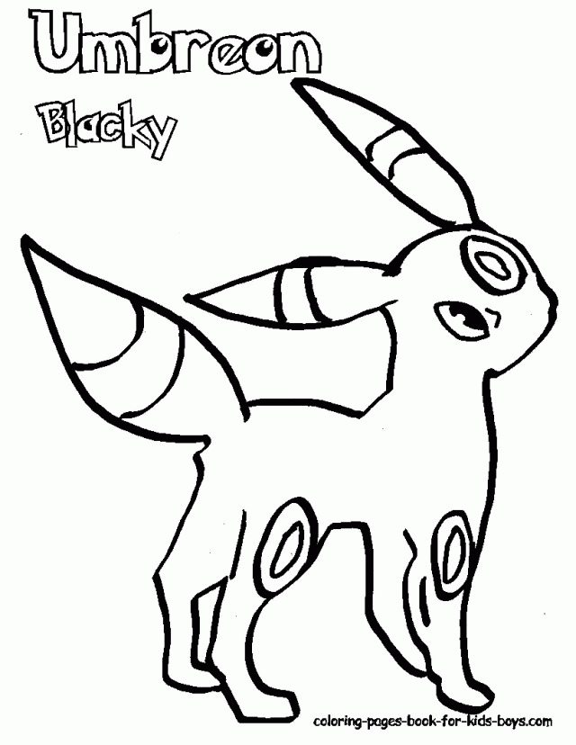 Pokemon Coloring Pages Umbreon Coloring Pages For Kids 168500 