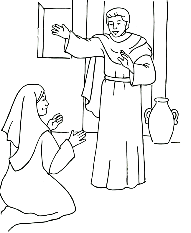 hail mary Colouring Pages