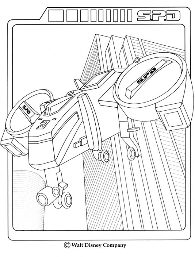 POWER RANGERS coloring pages - Power Ranger helicopter