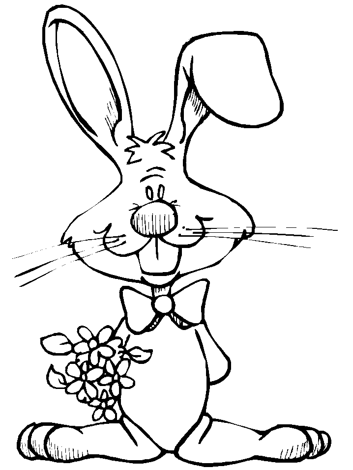 printable Easter bunny pictures coloring pages for kids | Coloring 