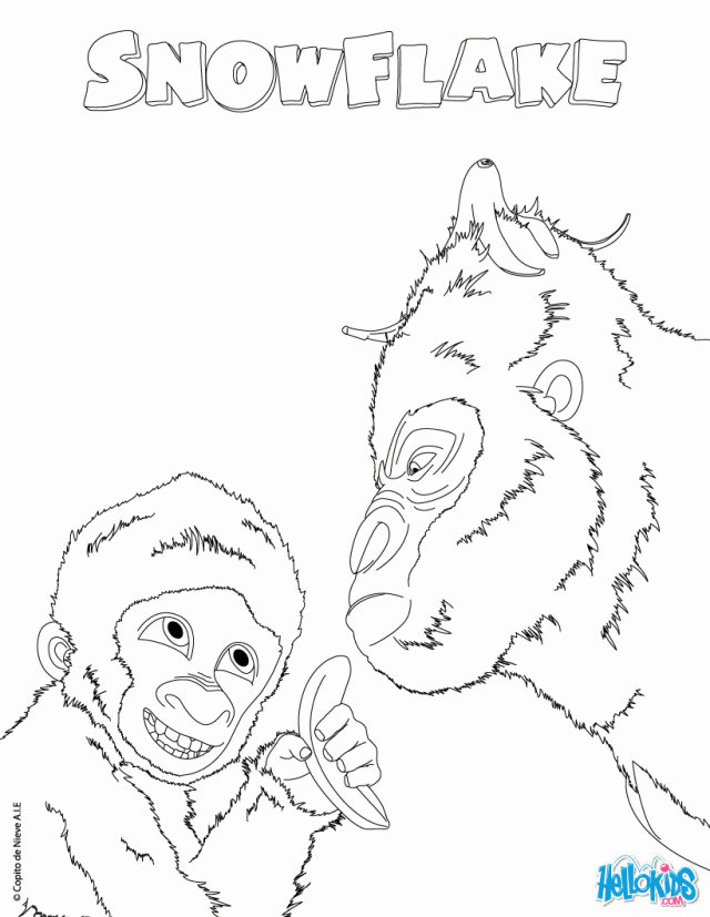 Beautiful Snowflake Movie The White Gorilla Coloring Pages For 