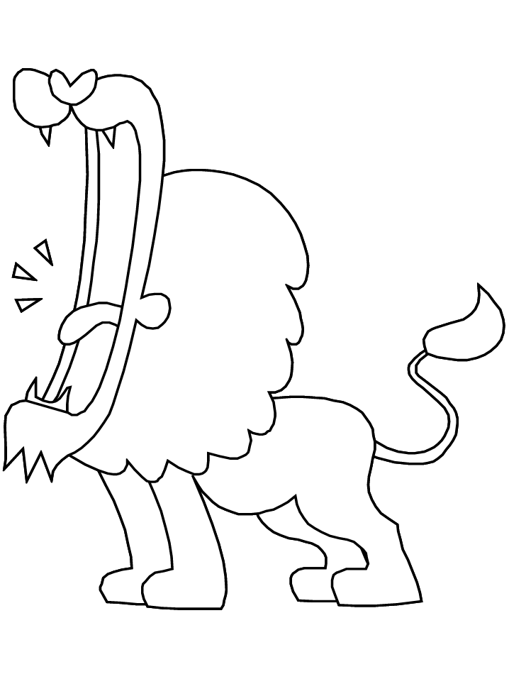 African Animals Coloring Pages Lions